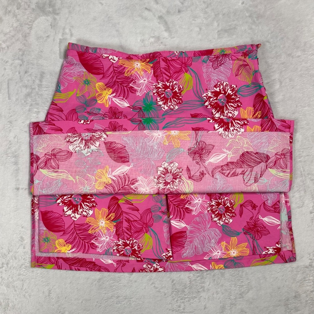 Y2K NWT Kim Rogers Pink Floral Skirt Skort 8 Mall Girl Tropical Golf Tennis VTG - Picture 4 of 11